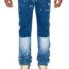 Men's Stacked Fit Repaired Paint Splatter Denim Jeans 2 Men's Stacked Fit Repaired Paint Splatter Denim Jeans -Victorious 0000 DL1475 INDIGO 1