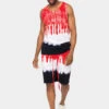 Colorblock Tie Dye Cotton Tank Top Shorts Set -Victorious 0000 JS56 TT86 RDB 1