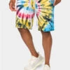 Swirl Tie Dye Cotton Shorts 2 Swirl Tie Dye Cotton Shorts -Victorious 0000 JS57 MTI 1