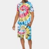Swirl Tie Dye Cotton Shirt Shorts Set -Victorious 0000 JS57 TS7417 MTI 1