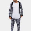 Floral Paisley Velvet Velour Track Suit -Victorious 0000 ST850 BLK 1