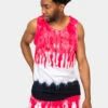 Colorblock Tie Dye Cotton Tank Top -Victorious 0000 TT86 RDB 1