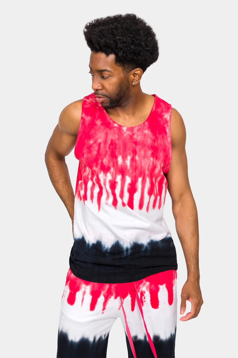 Colorblock Tie Dye Cotton Tank Top 3 Colorblock Tie Dye Cotton Tank Top