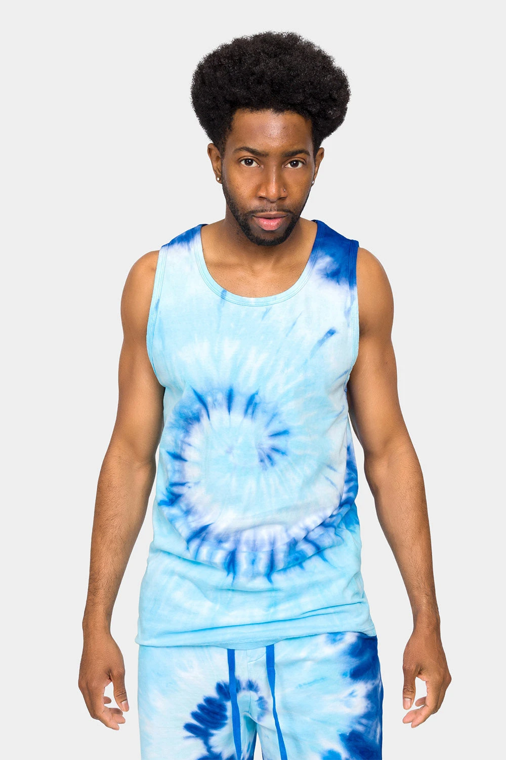 Pastel Contrast Swirl Tie Dye Cotton Tank Top 3 Pastel Contrast Swirl Tie Dye Cotton Tank Top