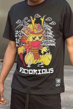 Men's Samurai Bear Graphic T-Shirt 13 Men's Samurai Bear Graphic T-Shirt -Victorious 0001 TS7516 BLK 2