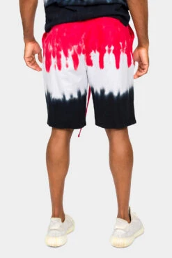 Colorblock Tie Dye Cotton Shorts -Victorious 0002 JS56 RDB 3