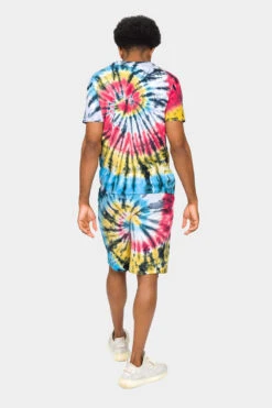 Swirl Tie Dye Cotton Shirt Shorts Set -Victorious 0002 JS57 TS7417 MTI 3