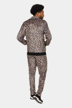 Leopard Velvet Velour Track Suit -Victorious 0002 ST862 BRN 3