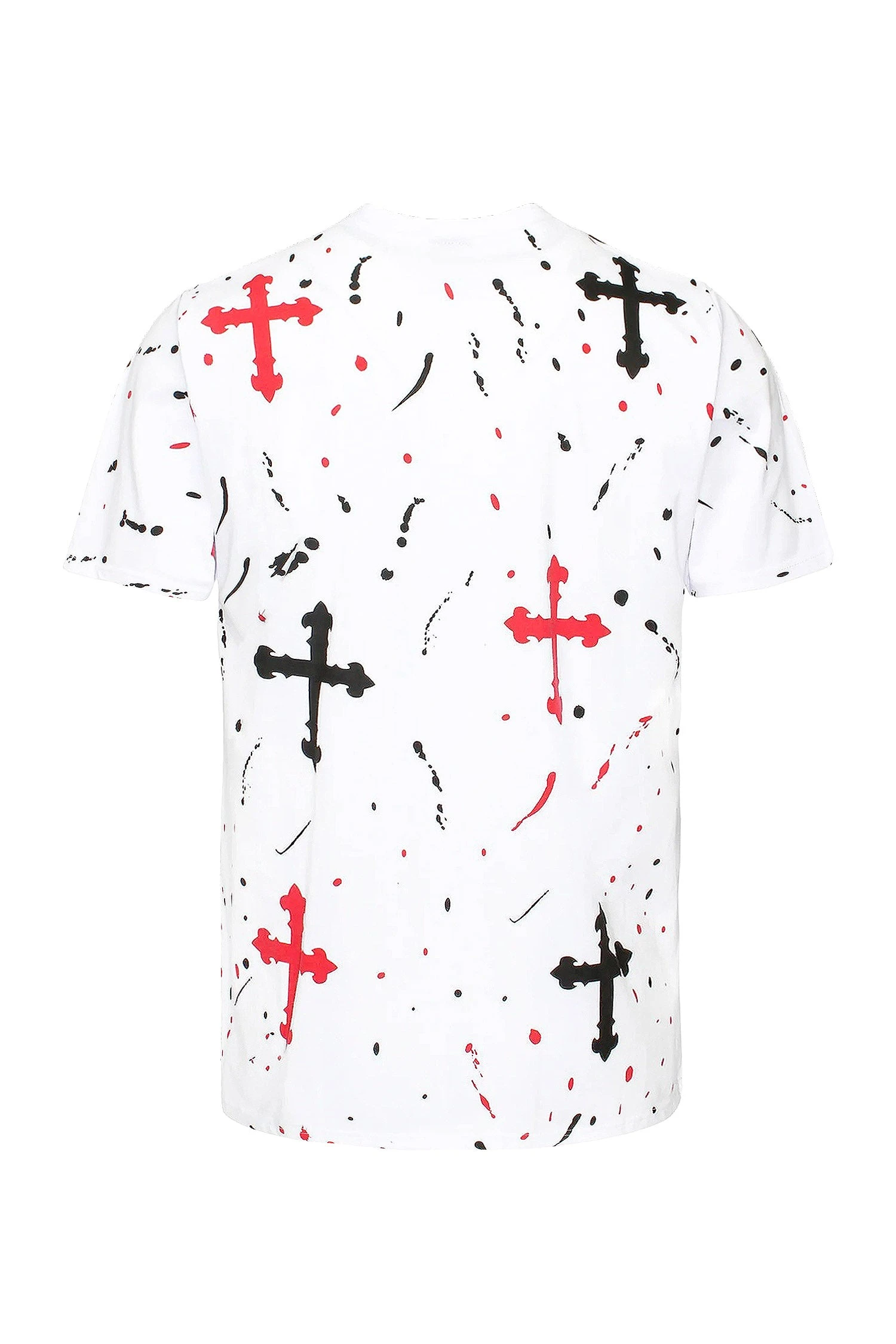 Men's Paint Splatter Faith Rhinestone Graphic T-Shirt 4 Men's Paint Splatter Faith Rhinestone Graphic T-Shirt - Image 2
