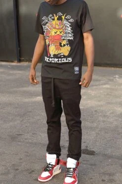 Men's Samurai Bear Graphic T-Shirt 14 Men's Samurai Bear Graphic T-Shirt -Victorious 0002 TS7516 BLK 3