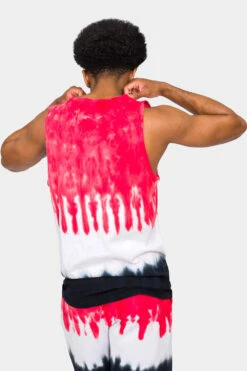 Colorblock Tie Dye Cotton Tank Top 14 Colorblock Tie Dye Cotton Tank Top -Victorious 0002 TT86 RDB 3