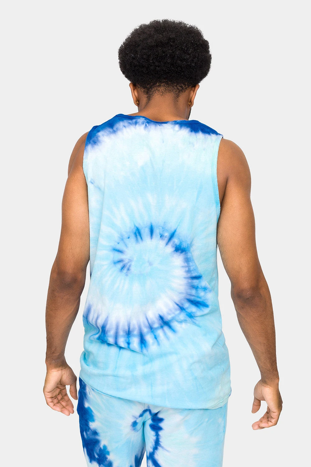 Pastel Contrast Swirl Tie Dye Cotton Tank Top 5 Pastel Contrast Swirl Tie Dye Cotton Tank Top - Image 3