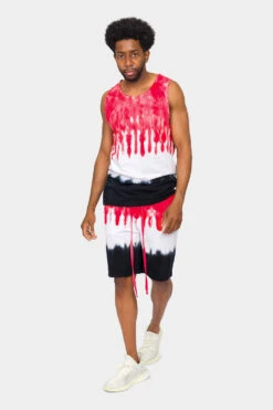 Colorblock Tie Dye Cotton Tank Top 16 Colorblock Tie Dye Cotton Tank Top -Victorious 0004 TT86 RDB 5