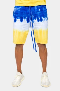Colorblock Tie Dye Cotton Shorts -Victorious 0005 JS56 ROG 1