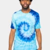 Pastel Contrast Swirl Tie Dye Cotton Shirt -Victorious 0005 TS7418 BLU 1