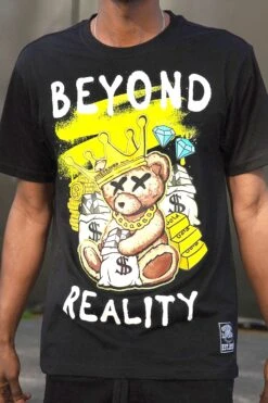 Men's Beyond Reality Patched Graphic T-Shirt -Victorious 0005 TS7515 BLACK 2
