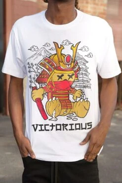 Men's Samurai Bear Graphic T-Shirt 18 Men's Samurai Bear Graphic T-Shirt -Victorious 0005 TS7516 WHT 2