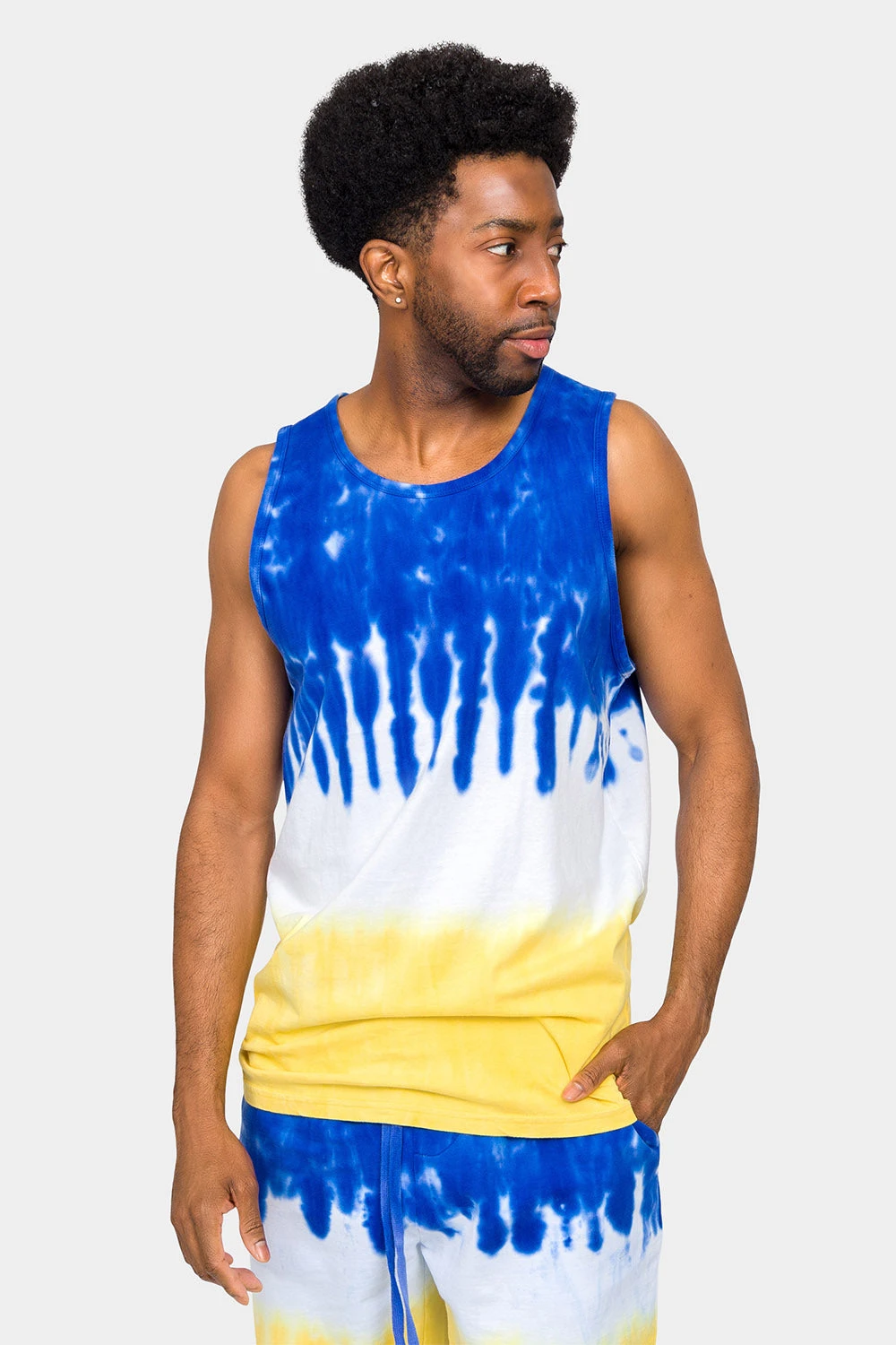 Colorblock Tie Dye Cotton Tank Top 8 Colorblock Tie Dye Cotton Tank Top - Image 6