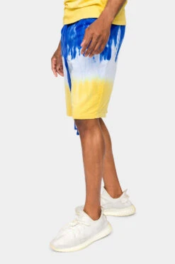 Colorblock Tie Dye Cotton Shorts -Victorious 0006 JS56 ROG 2