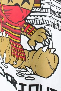 Men's Samurai Bear Graphic T-Shirt 20 Men's Samurai Bear Graphic T-Shirt -Victorious 0007 TS7516 WHT 4