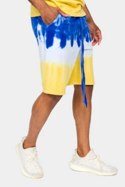 Colorblock Tie Dye Cotton Shorts -Victorious 0008 JS56 ROG 4