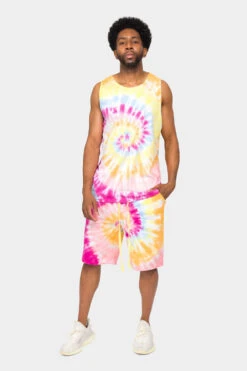 Pastel Contrast Swirl Tie Dye Cotton Tank Top 21 Pastel Contrast Swirl Tie Dye Cotton Tank Top -Victorious 0009 TT88 PST 5
