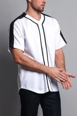 Men's Two Tone Baseball Jersey -Victorious BJ38 WTB 4
