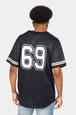 Playerz 69 Baseball Jersey 14 Playerz 69 Baseball Jersey -Victorious BJ69 BLK 3
