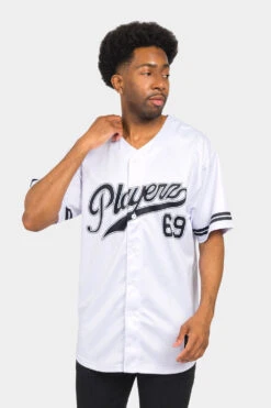Playerz 69 Baseball Jersey 17 Playerz 69 Baseball Jersey -Victorious BJ69 WHT 1