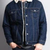 Faux Shearling Denim Jacket -Victorious DK105 BLU 1