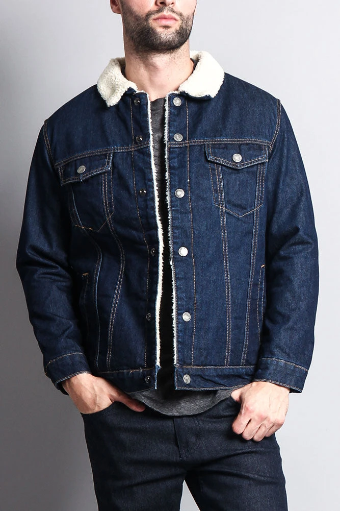 Faux Shearling Denim Jacket 3 Faux Shearling Denim Jacket