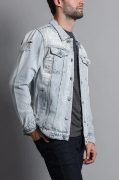 Scribbled Denim Jacket -Victorious DK107 LTI 3