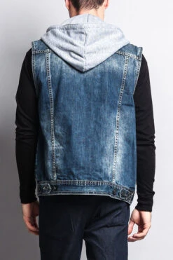 Detachable Hood Denim Vest -Victorious DK108 DKI 3