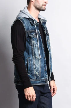 Detachable Hood Denim Vest -Victorious DK108 DKI 4
