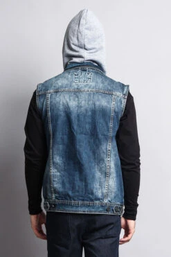 Detachable Hood Denim Vest -Victorious DK108 DKI 7
