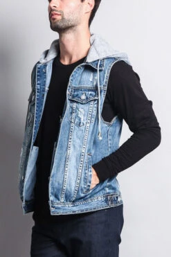 Detachable Hood Denim Vest -Victorious DK108 IND 2