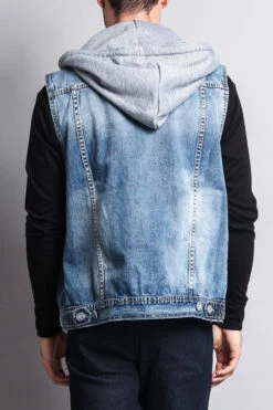 Detachable Hood Denim Vest -Victorious DK108 IND 3