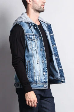 Detachable Hood Denim Vest -Victorious DK108 IND 4