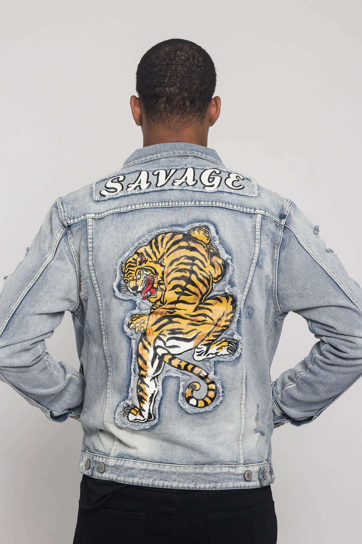 Savage Tiger Denim Jacket 4 Savage Tiger Denim Jacket - Image 2