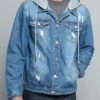 Hooded Denim Jacket 2 Hooded Denim Jacket -Victorious DK135 IND 1