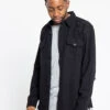 Distressed Denim Button Up Shirt Jacket -Victorious DK158 BLK 1 458ef423 bb41 4307 993d e4f786000a9a