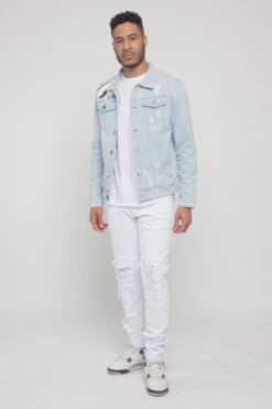 Colorful Painted Tiger Denim Jacket -Victorious DK165 LTI 5