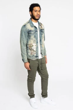 Global Map Denim Jacket -Victorious DK168 DSR 5