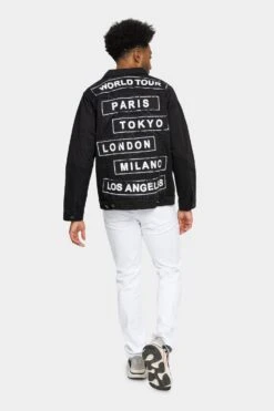 World Tour Colored Denim Jacket -Victorious DK192 BLK 5
