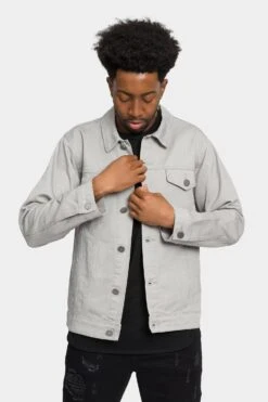 World Tour Colored Denim Jacket -Victorious DK192 GRY 1