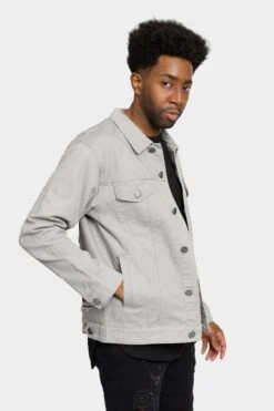 World Tour Colored Denim Jacket -Victorious DK192 GRY 4