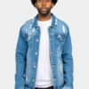 Distressed Just Ride Denim Jacket 1 Distressed Just Ride Denim Jacket -Victorious DK209 IND 1
