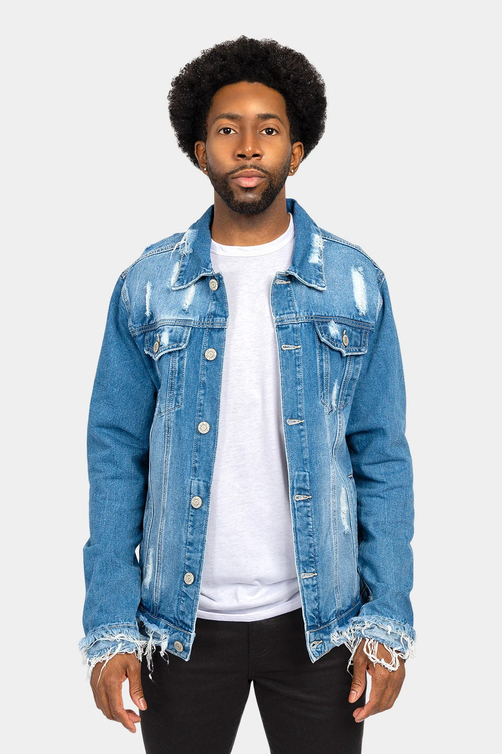 Distressed Just Ride Denim Jacket 3 Distressed Just Ride Denim Jacket