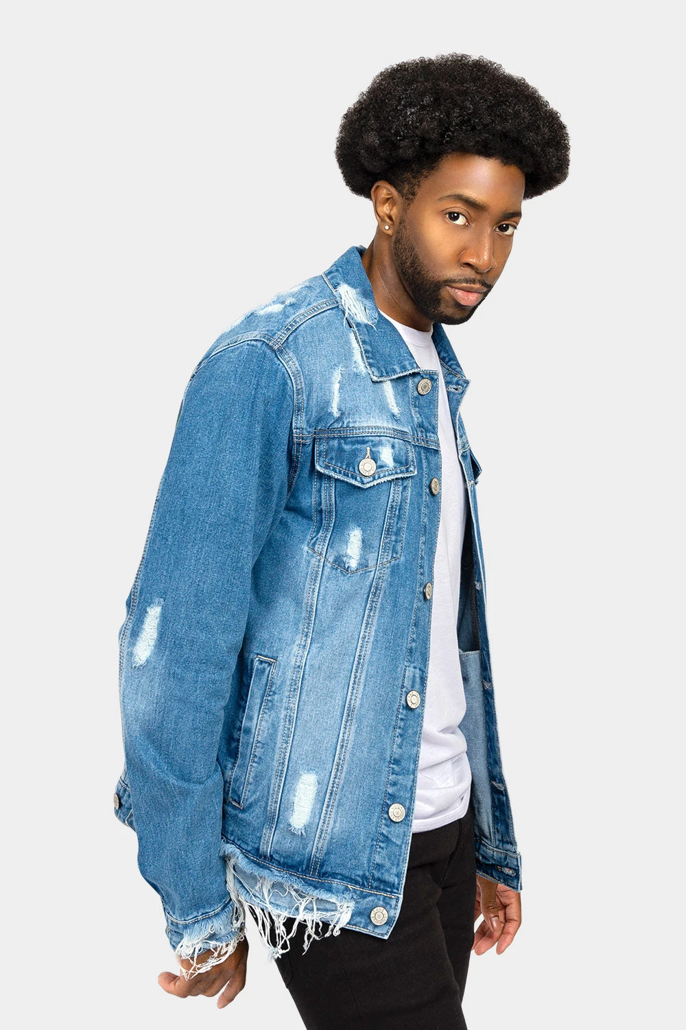 Distressed Just Ride Denim Jacket 6 Distressed Just Ride Denim Jacket - Image 4