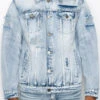 Faded Diamond Denim Jacket